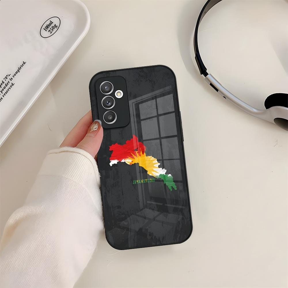Kurdistan Flag COOL Logo Phone Case Glass For Samsung S24 S26 S23 S20 S25 S21 S22 Ultra Fe Plus A05 A06 A16 A26 A36 A56 Coque
