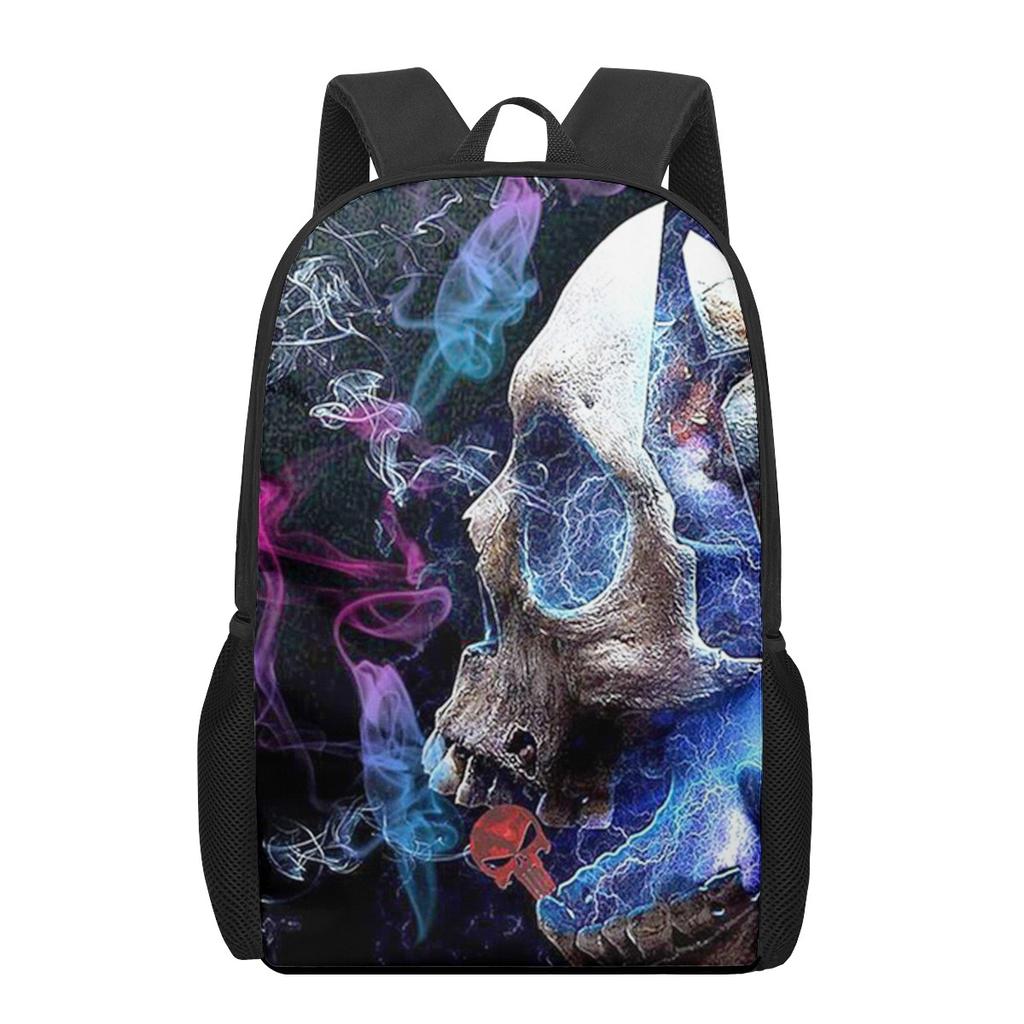 Kreativer Gothic Totenkopf bedruckter Teenager Casual Umhängetaschen Jungen Mädchen Schultasche Frau Männer Reiserucksäcke Laptop-Rucksack