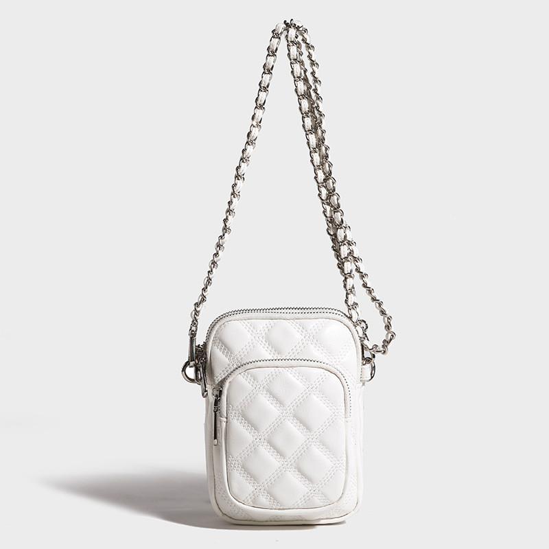 IELGY Ladies Messenger Bag Korean Version Fashion Diamond Chain Mobile Phone Bag