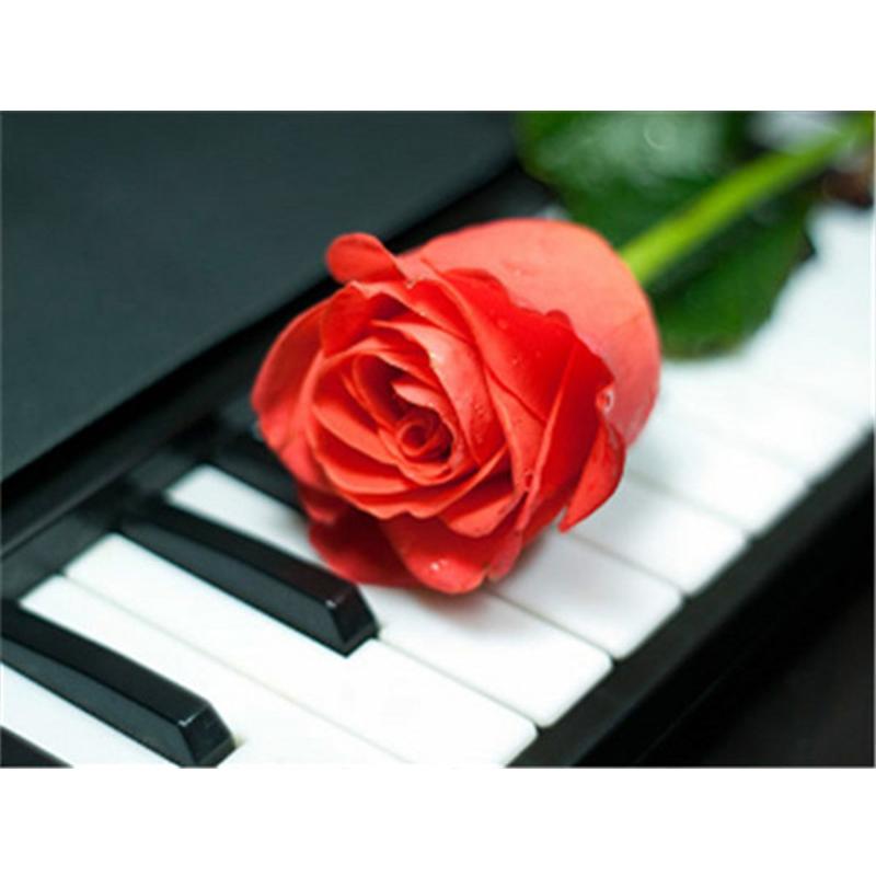 

5D Краска С Бриллиантами Цветок DIY Алмазная Живопись Роза Мозаика Стразы Картины Стены Искусства Ремесла Full Round 20X30CM светло-синий