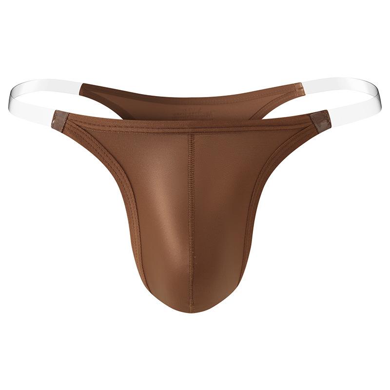 Herren Sexy G-String T-Rücken String Bikinihöschen Luxuriöse Seidige Dessous Unsichtbarer Träger Unterwäsche Beutel Höschen Bikinihöschen