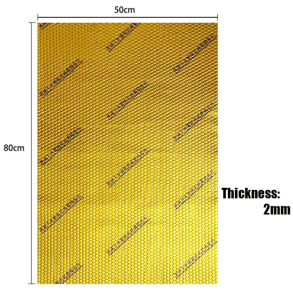 1-3KS 500*800mm 2mm Auto Zvuková Podložka Odhlučňovací Tlumič Teplotní Hluková Izolace Tlumící Podložka Kapota Pěna s Uzavřenými Buňkami Příslušenství