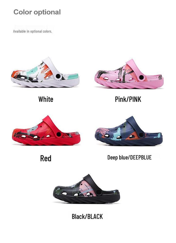 Boys' and Girls' Casual Soft-Soled Beach Sandals - Medium & Large Kids' Foot-Covering Crocs