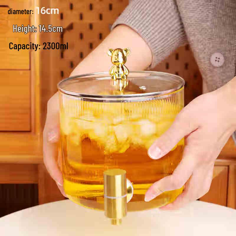 Glas-Getränkespender & Infuser mit Zapfhahn