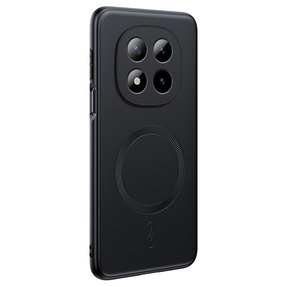 Für Xiaomi Redmi Note 15 Pro 5G (Global) Magnetische Hülle Lederbeschichtete TPU + PC Handyhülle