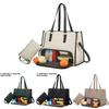 Sophisticated Pu Tote Bag With Inner Divider And Lunch Storage For Daily Commute