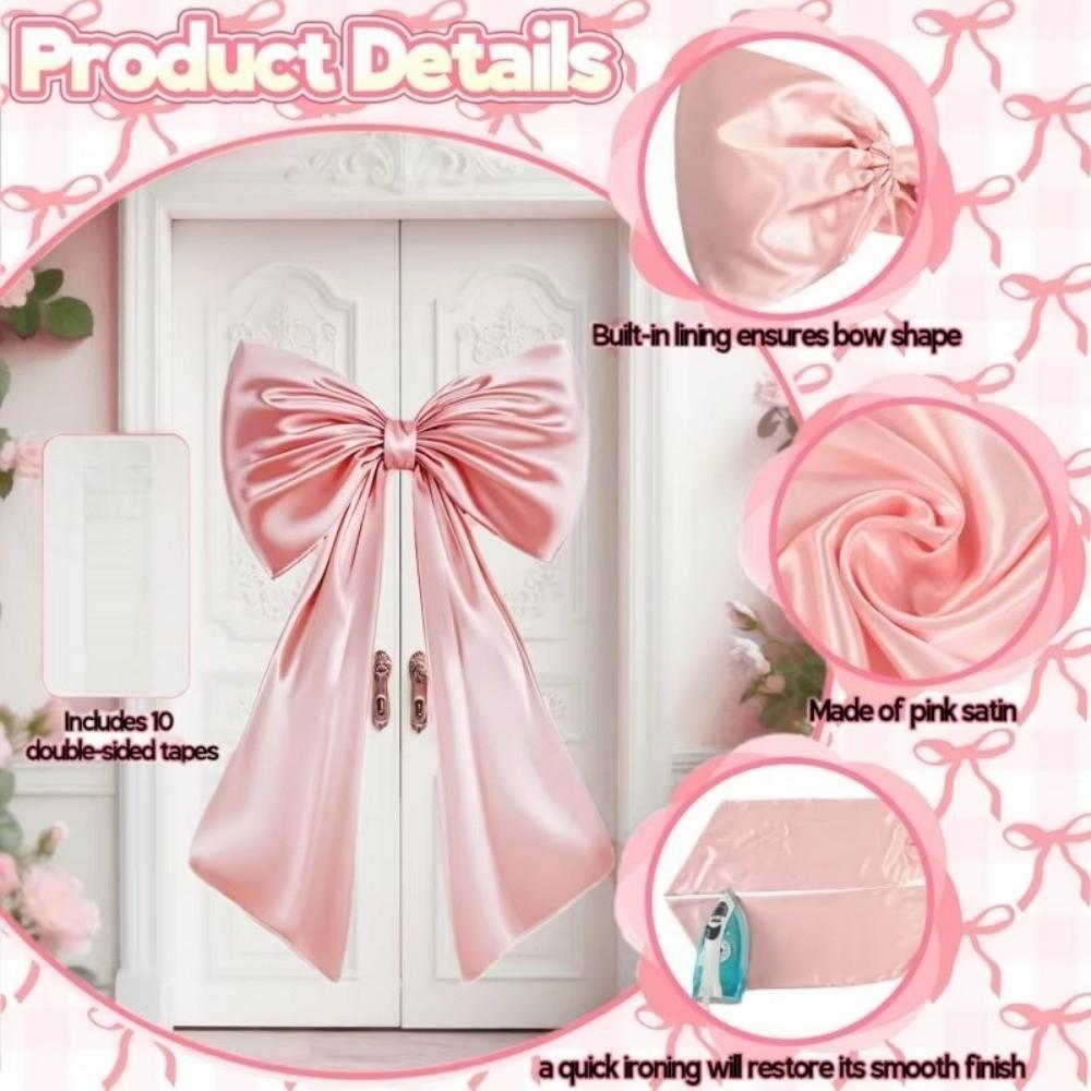 New Satin Ribbon Big Coquette Bow Hanging Large Giant Bowknot Bow Decoration Room Wall Decor