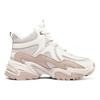 Skechers Stamina Fashion Lace-Up Plush Lined Sports Shoes Shock Absorption Wear-Resistant Mid-Top Running Shoes Women Sneaker Light-Pink 168021-LTPK