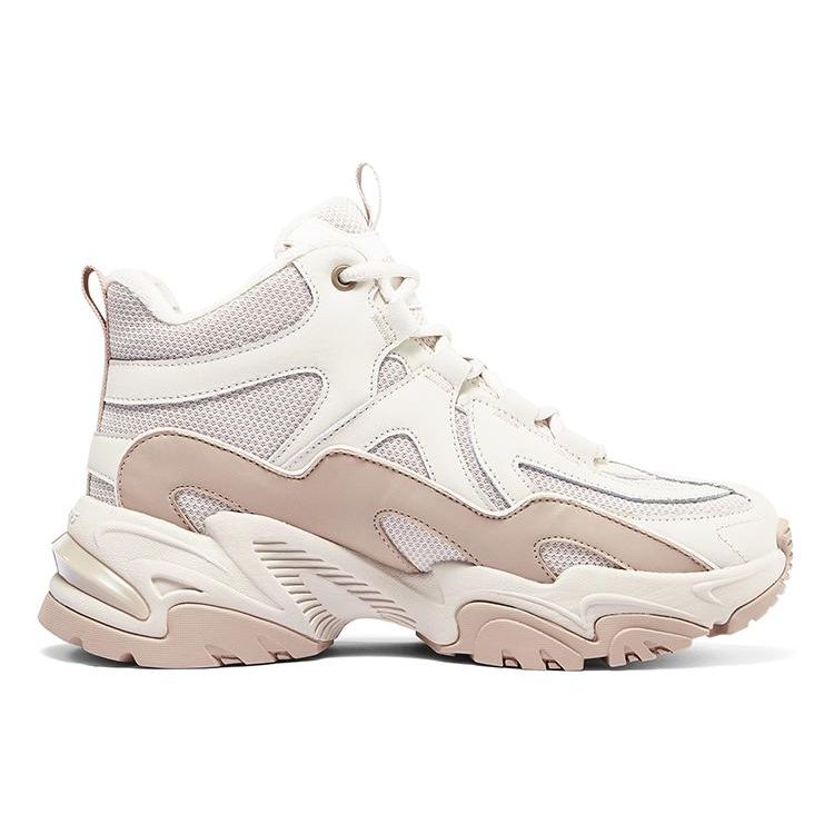 Skechers Stamina Fashion Lace-Up Plush Lined Sports Shoes Shock Absorption Wear-Resistant Mid-Top Running Shoes Women Sneaker Light-Pink 168021-LTPK