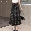 Culottes évasées florales pour femmes à taille élastique