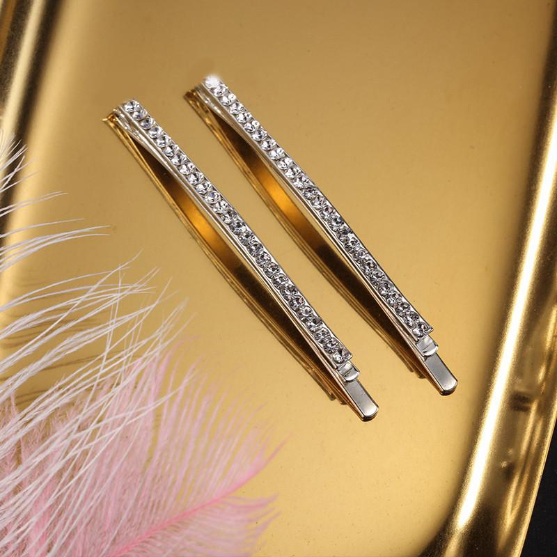 

2 шт. Взрослая заколка для волос с одним водным бриллиантом, популярный супер-блестящий боковой аксессуар для женщин