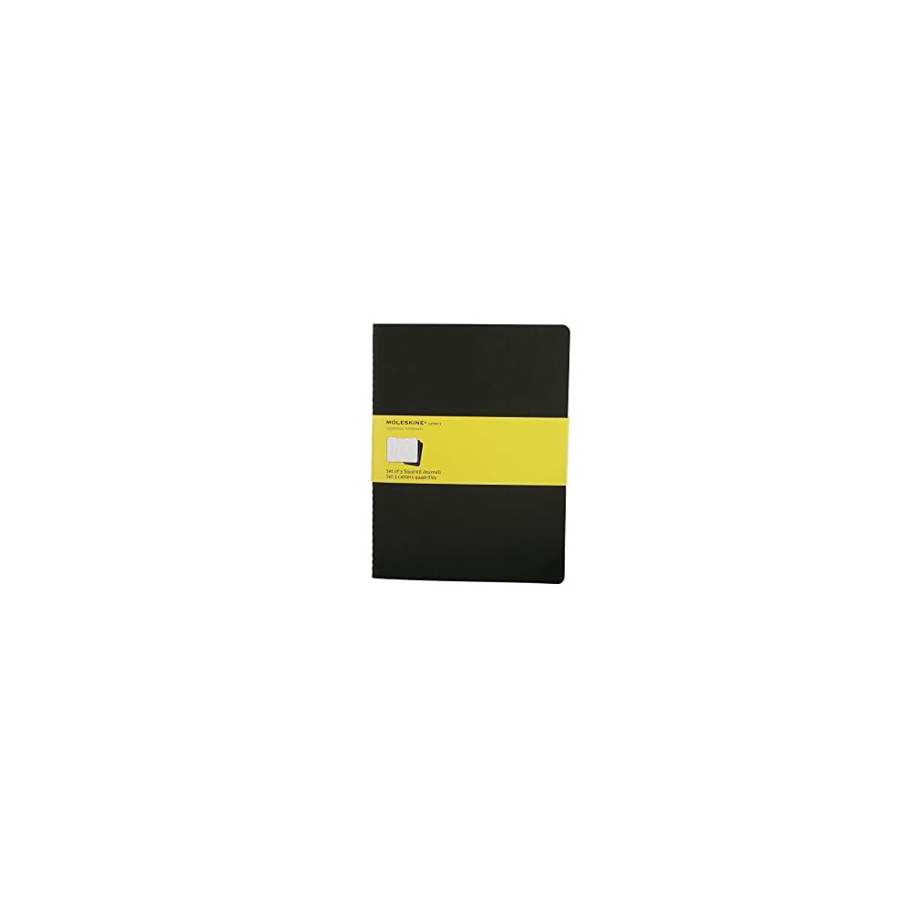 Moleskine Cahier Journal Notebook, Grid Lined, QP322 XL, Black