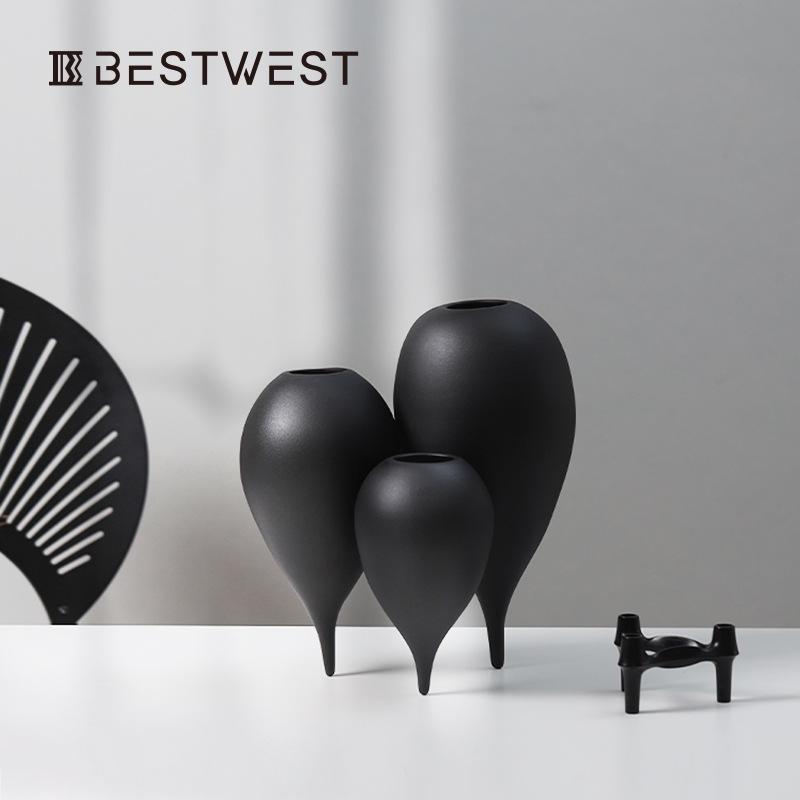 Bosi Home Soft Bubble Decorations - Small Diameter, High Mouth Swing Vase with Light Belly.