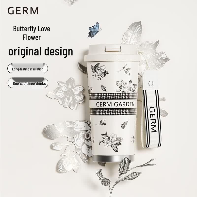 Germ Gardenia 316 Stainless Steel Insulated Tumbler with Straw