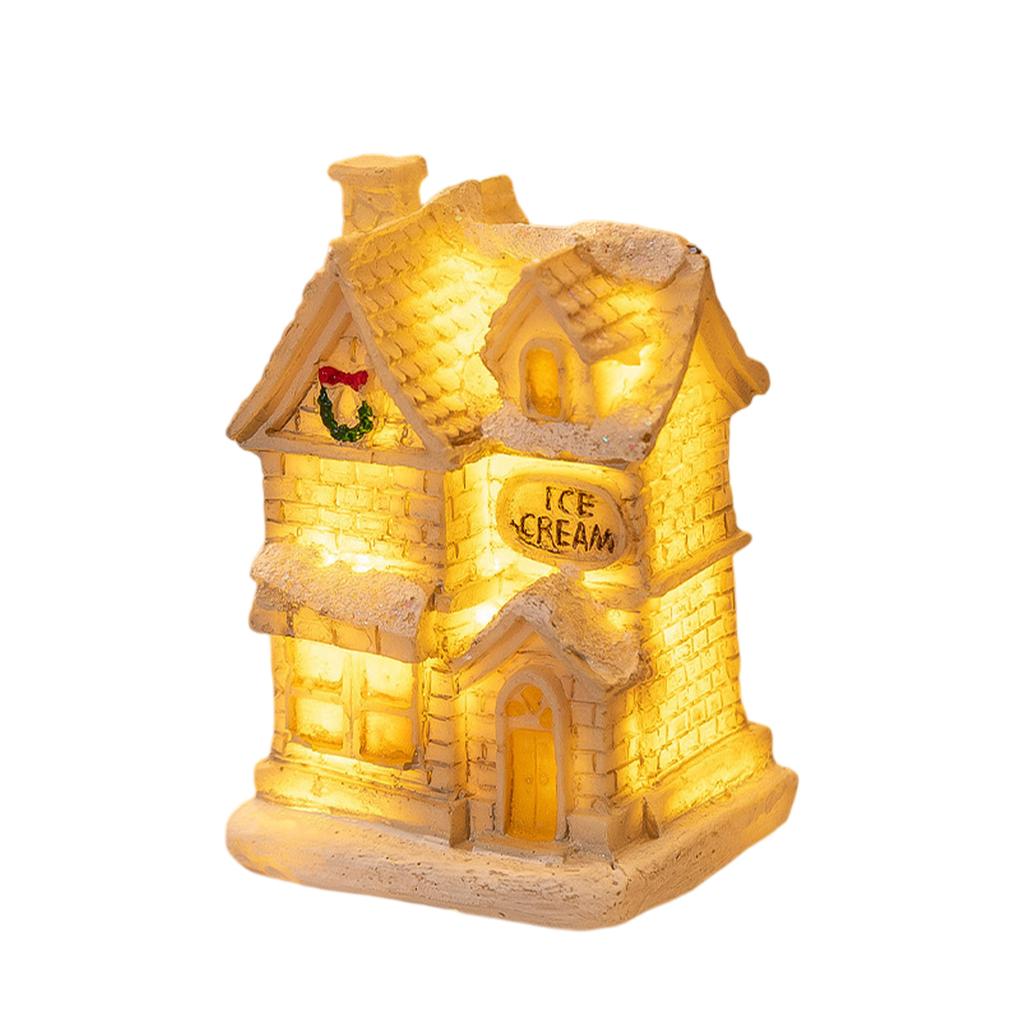 Vánoční vesnička LED Osvětlené vesnické domky, Vánoční vesnička kolekce Vnitřní pokojová dekorace Sběratelské budovy