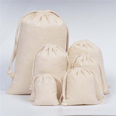 Cotton Fabric Drawstring Storage Bag Cloth Drawstring Kids Toy Gift Candy Jewelry Clothes Organizer Travel Luggage Organizer