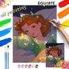 Disney Princess digital oil painting painting art sparkling crown princess handmade diy gift home decoration