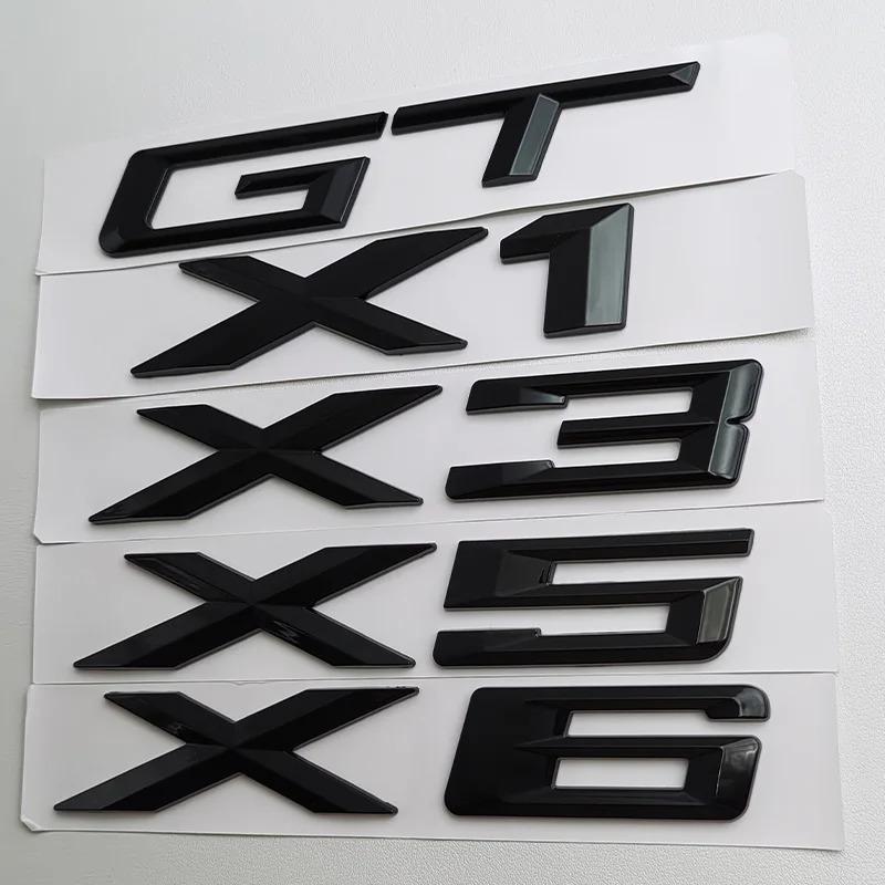 3D ABS Black Silver for BMW X3 X1 X6 X5 GT Trunk Sticker Logo Emblem Letters Car Trunk Badge Sticker Ye2