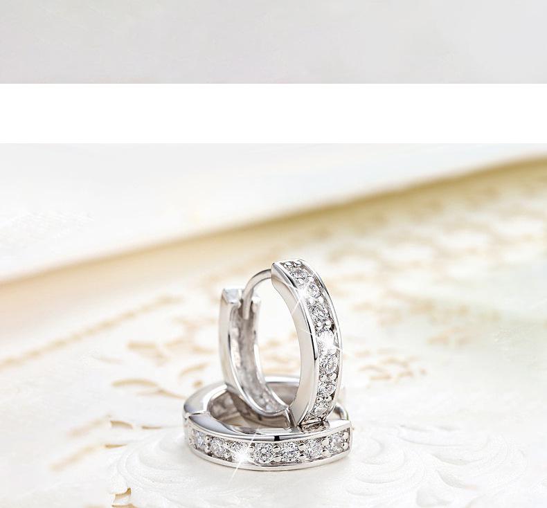 S925 Sterling Silver Diamond Ear Cuffs - 2026 Elegant Japanese Korean Style Simple Hoop Earrings for Women