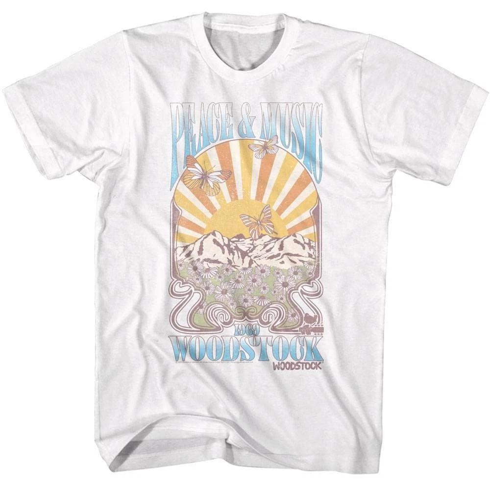 Woodstock Butterfly Mountain Sunset Men s T-Shirt 3XL