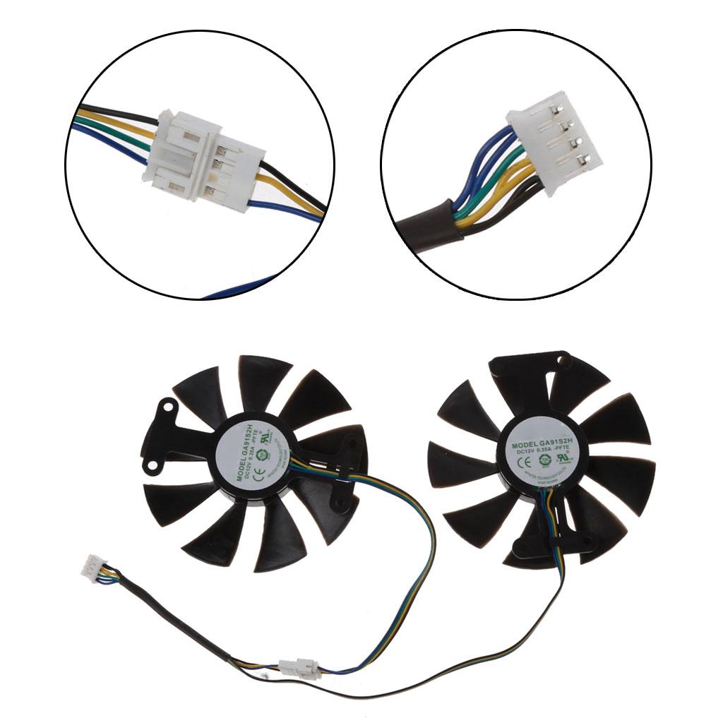New 85mm GA91S2H for DC 12V 0.35A 4Pin Cooler Fan Replacement For Zotac GTX 1060 GTX950 GTX 1050Ti Graphics Card Cooling