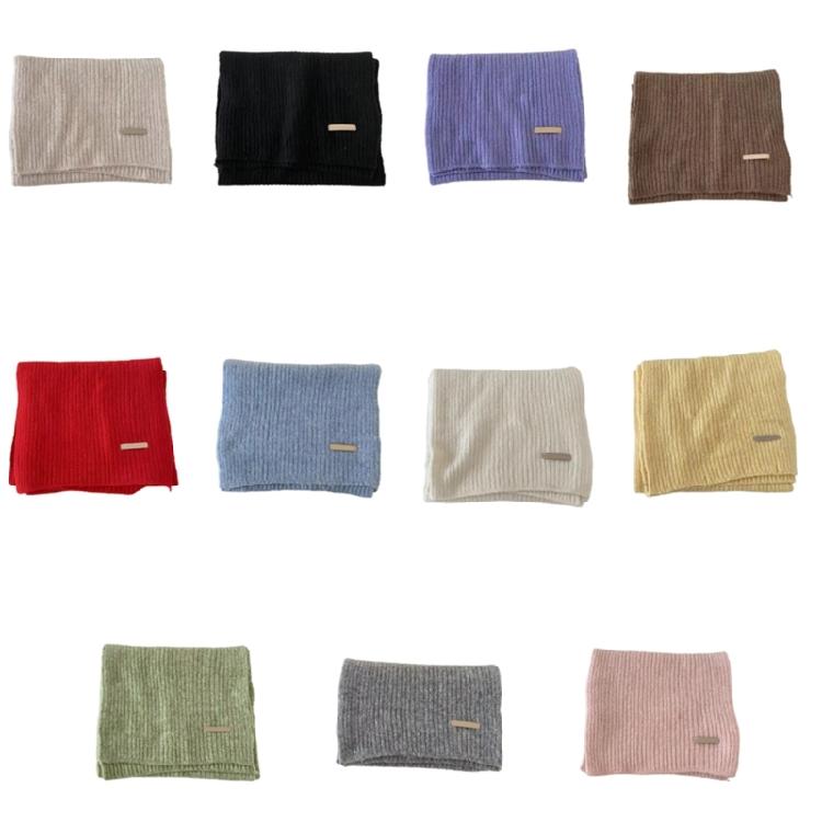 Versatiles Ladies' Knitted Scarf Lightweight Cold Weather Neckerchief Daily Wear for Men Women and Kids