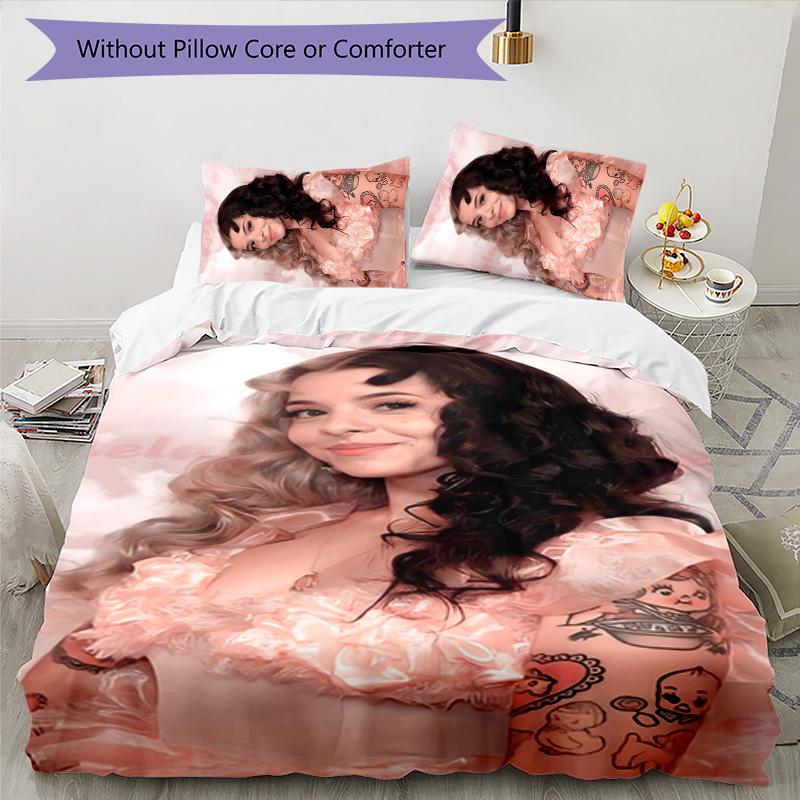 Melanie Martinez 3pcs Bedding Set Duvet Cover Closure Includes 1 Duvet Cover & 2 Pillowcases for All Seasons Bedroom Home Dorm Decor