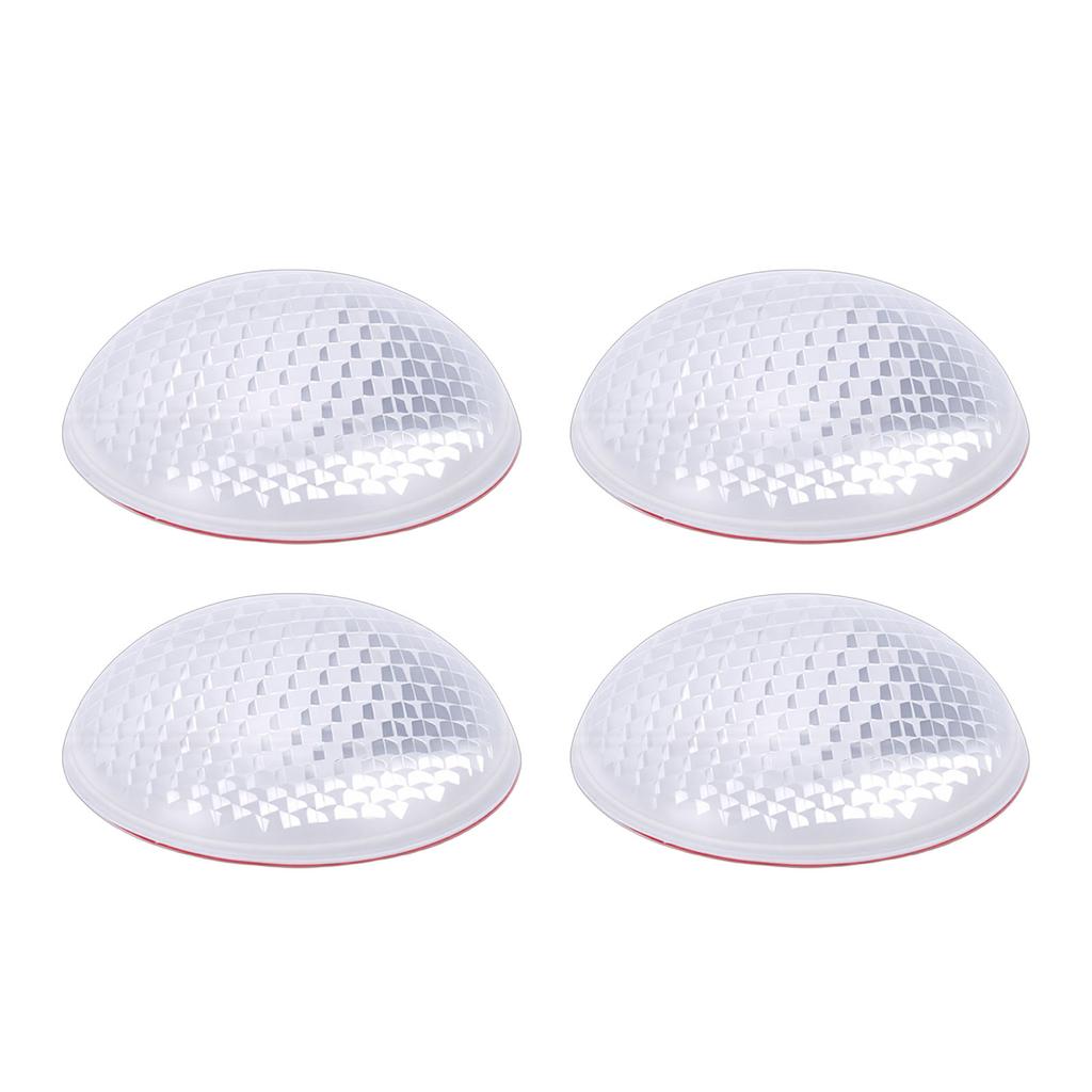 4pcs Automobile Round Reflector 1.65in Transparent Safety Reflector for Driveway Fence Gate Posts Trailers