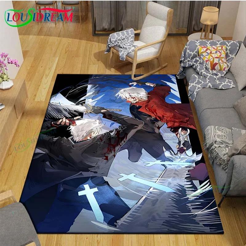 Fashion D-Devil May Cry Game Printed Carpet Outdoor Area Rug Non -slip Carpet Bedroom Decor Carpet for Living Room Birthday Gift