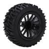 4Pcs RC Car Tires Wheel Rim Set with Sponge Inserts Arrow Pattern for 1/8 1/10 Short Course Truck Black