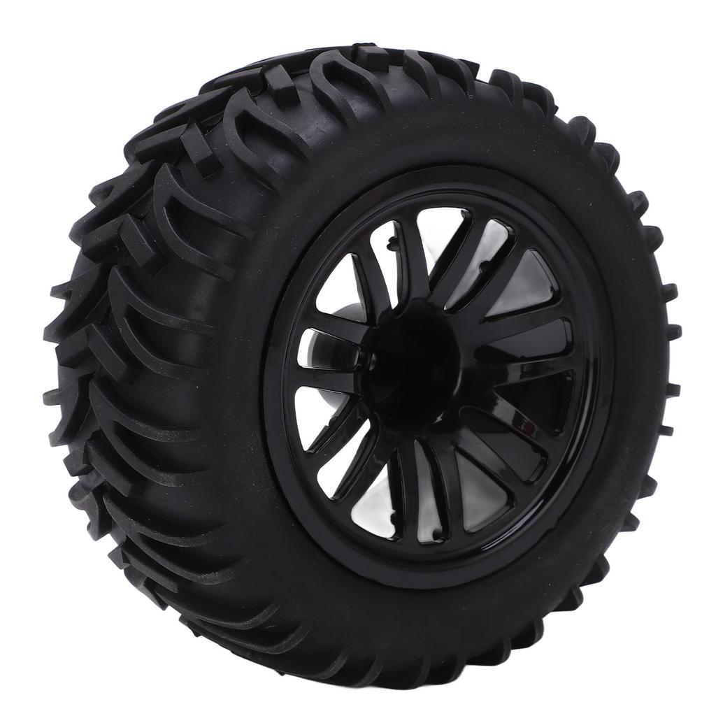 4Pcs RC Car Tires Wheel Rim Set with Sponge Inserts Arrow Pattern for 1/8 1/10 Short Course Truck Black