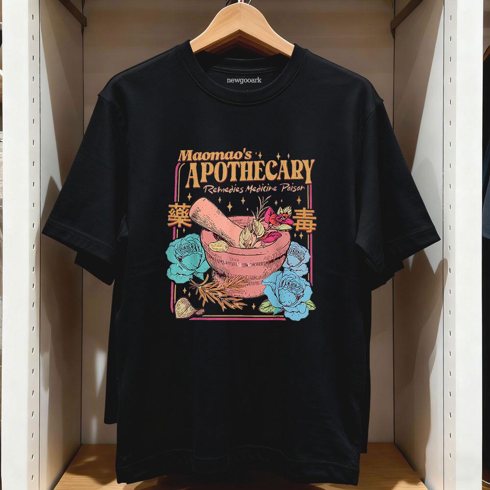 Mao Maos Apothecary Cute Japanese Anime Classic TShirt Anime Women Unisex Vintage Graphic T Shirts Cotton Oneck Adult