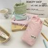 Folding Pen Holder Pencil Bag Multifunctional Drawstring Pencil Case Cosmetic Bag Girl Travel High Capacity Portable Storage Bag