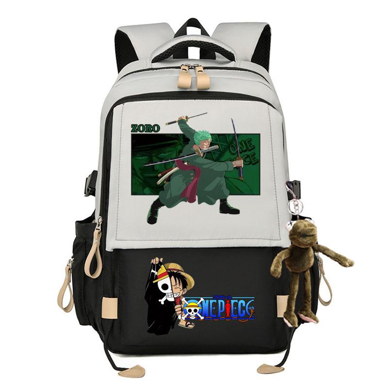 Zaino elegante di grande capacità a tema One Piece per studenti. 7529