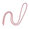 Open Industrial Name Badge Round Cord, Red, 100 Pieces, NB-312-RD
