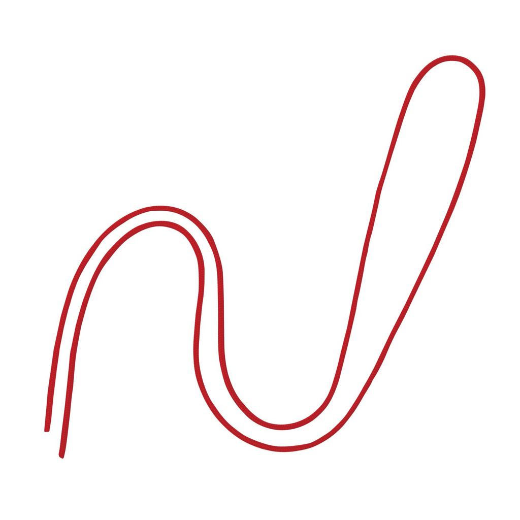 Open Industrial Name Badge Round Cord, Red, 100 Pieces, NB-312-RD