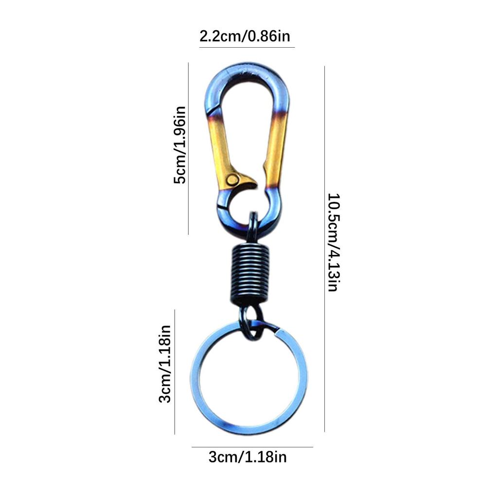 Titanium Carabiner, Bike Keychain, Metal Key Chain, Titanium Keychain, Motorcycle Keychain Clip, Belt Loop