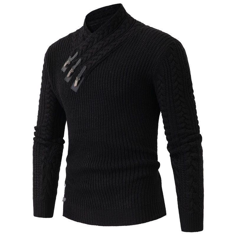 New Autumn And Winter Thick Warm Sweater Slim Fit Men'S Sweater Men'S Multi-Color Pullover Knitted Sweater
