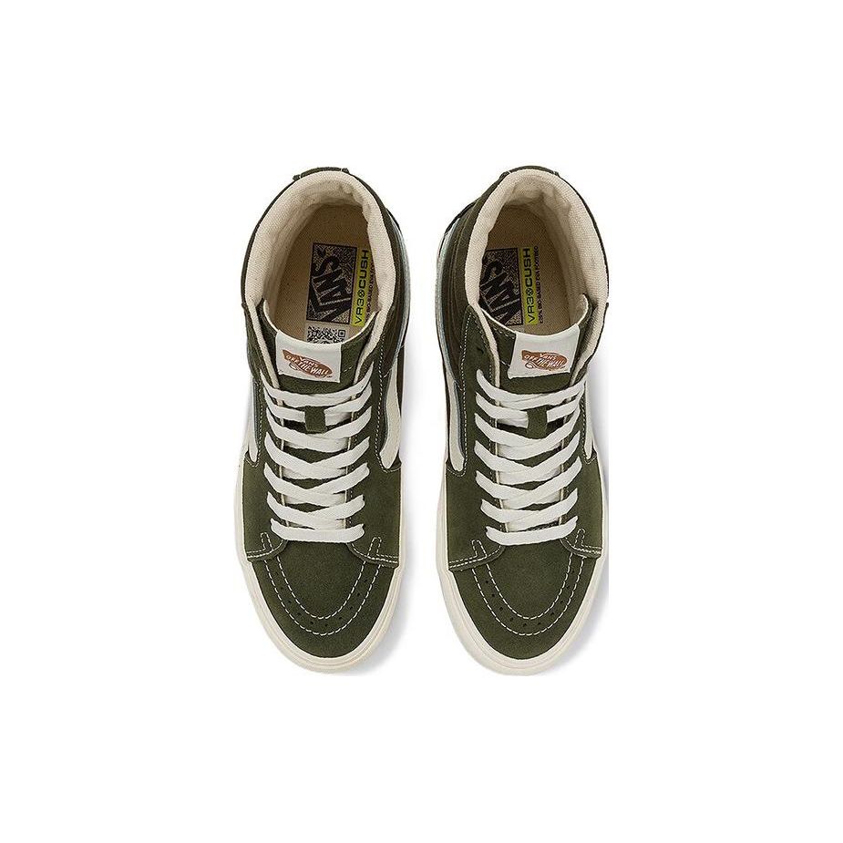 Vans Sk8 Vr3 Comfortable High-Top Skate Shoes Unisex Sneakers Olive-Green VN0005UN50K