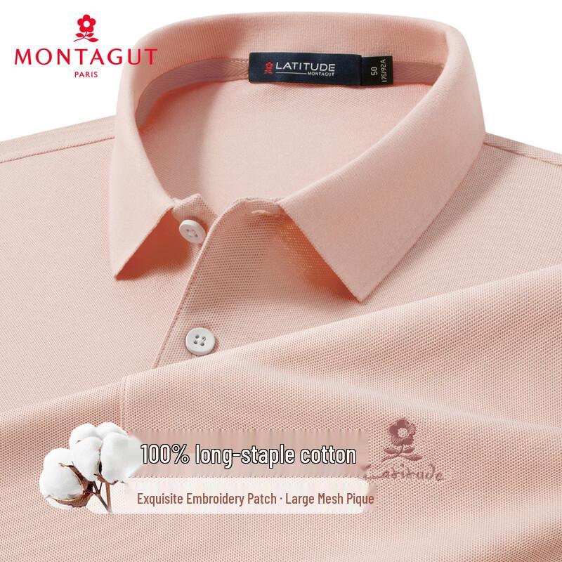 Polo da uomo MONTAGUT in piqué a nido d'ape 100% cotone a fibra lunga