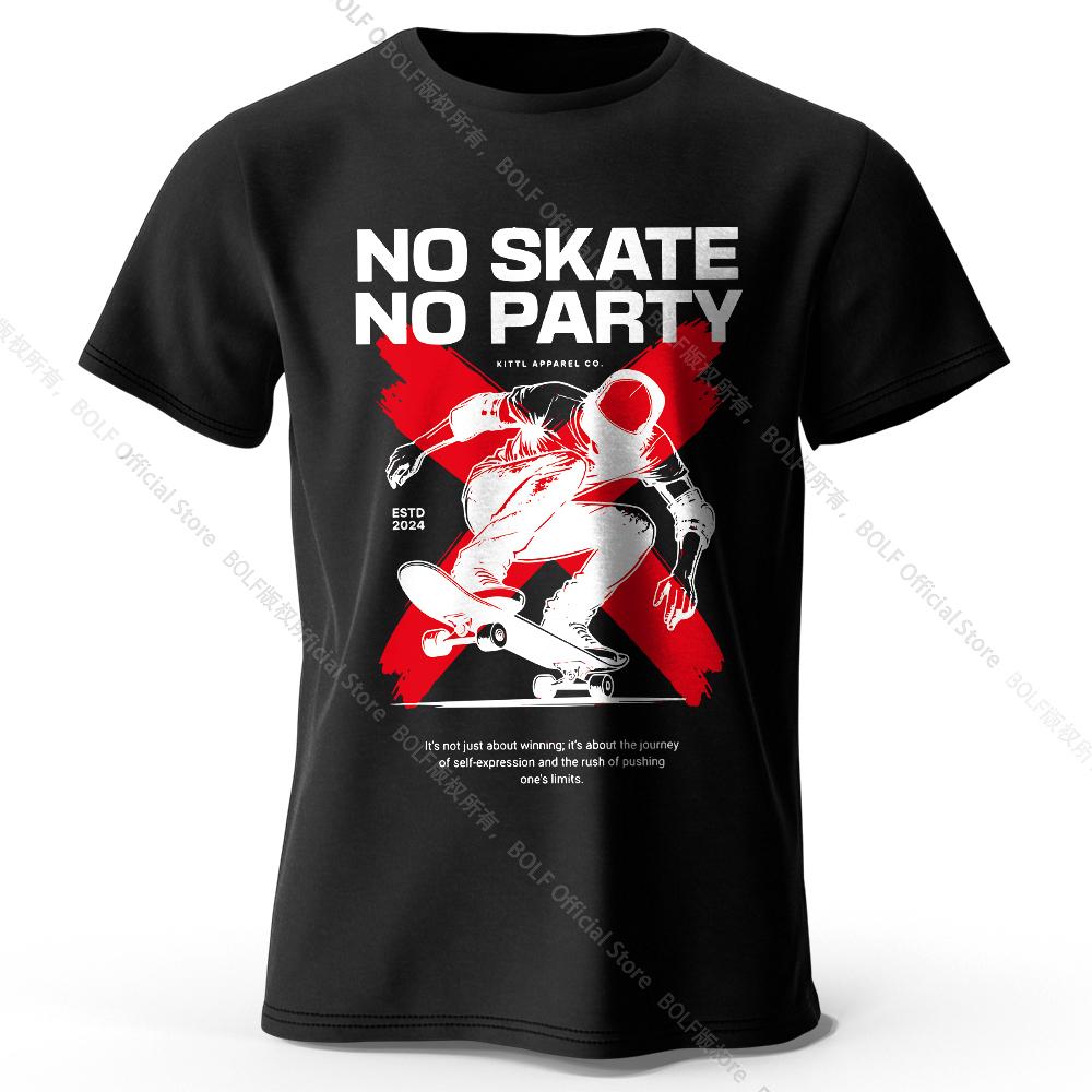 Skateboard Graphic T-Shirt 100% Cotton Urban Street Style Tee for Men and Women Casual Skate Wear