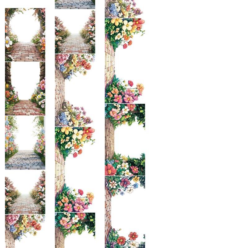 Pet Tape Journal Brick Road Base Pavement Collage Decoration Card Landscaping Ground DIY Scrapbooking Sticker