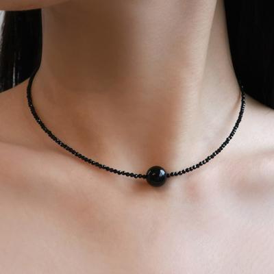 Less Is More Onyx Ball Necklace