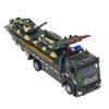 Flatbed Truck Toy with 2pcs Tank Simulation Alloy Military Truck Model Diecast Military Transporter