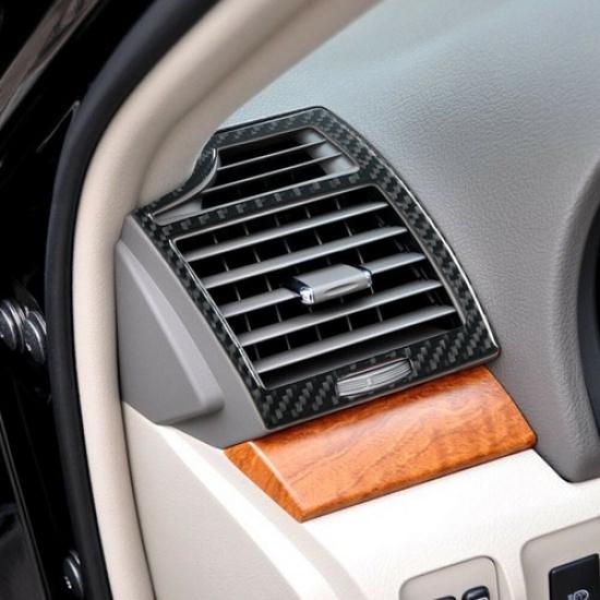 2Pcs Carbon Fiber Interior Side AC Air Vent Cover Trim For Toyota Camry 2007-11