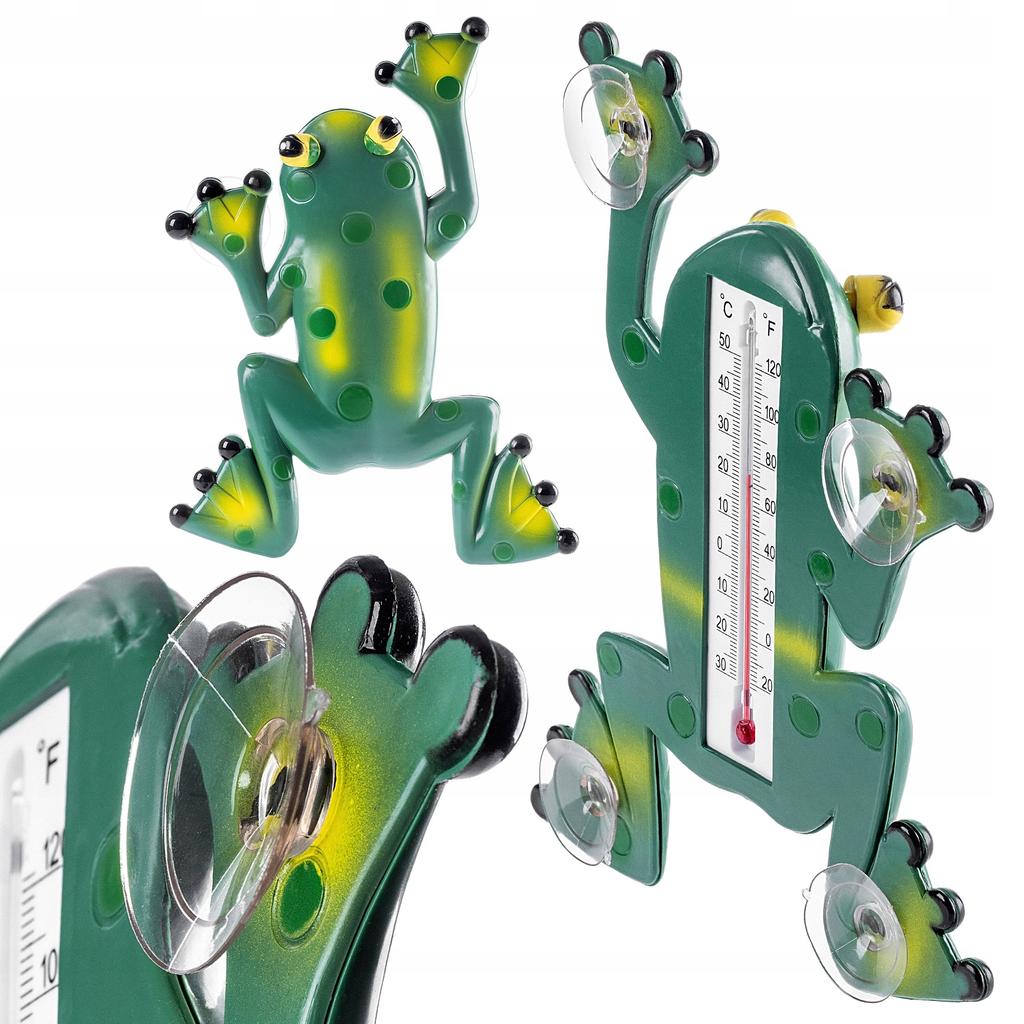 KADAX Outdoor Window Thermometer Suction Cups Frog Self-Adhesive 