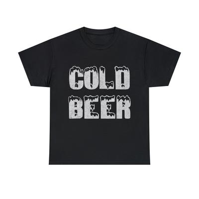 Retro Cold Beer Graphic Tee Shirt, S-5XL