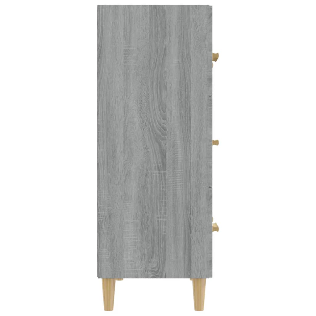 Vidaxl Szafka, Szary Dąb Sonoma, 70X34X90 Cm, Materiał Drewnopochodny