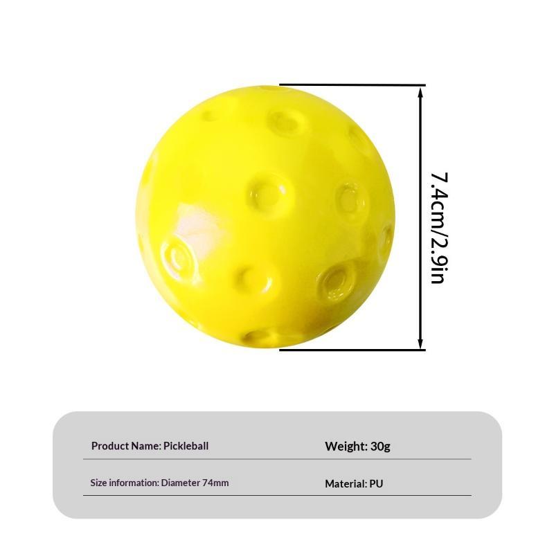 Silent Pickleball Balls Quiet Foam Pickleballs Practice Balls with Exact Real Ball Bounce Soft PU Pickleball Ball for Indoor Use