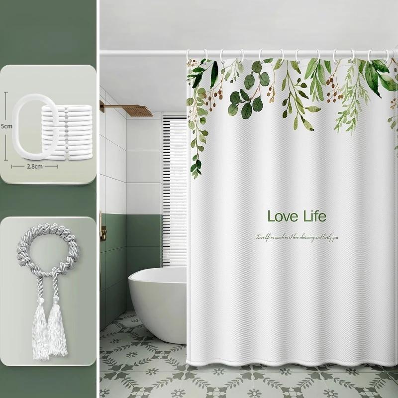 Cartoon Bathroom Curtains for Living Room Home Decor Blackout Curtains Living Room Bedroom Balcony Screen Dustproof